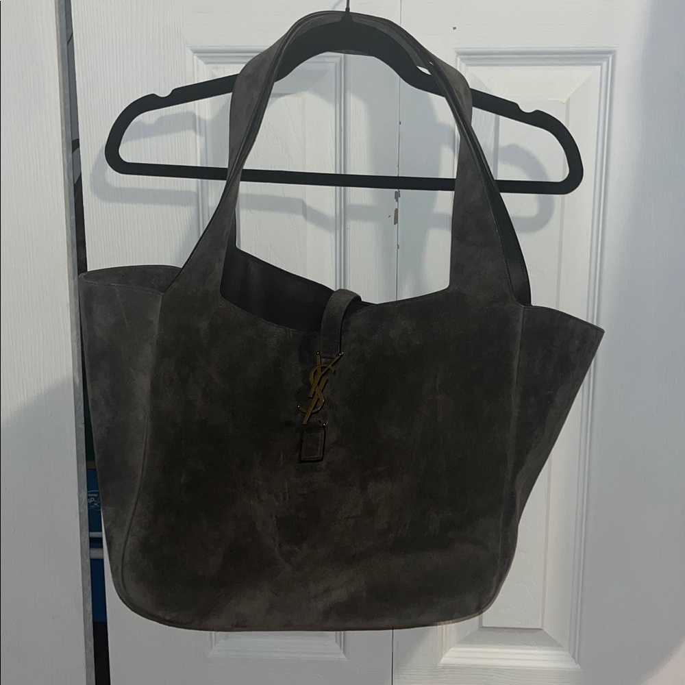 Yves Saint Laurent Dark Brown Suede Shoulder Bag - Picture 3 of 14
